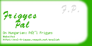 frigyes pal business card